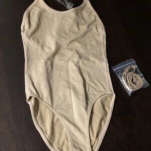 Girls Leotard for Dance Gymnastics and Ballet 3-5Y, Nude